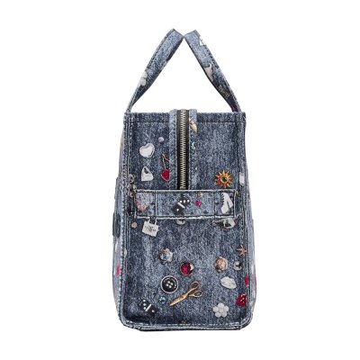 THE TROMPE L'OEIL TRINKET CANVAS MEDIUM TOTE BAG